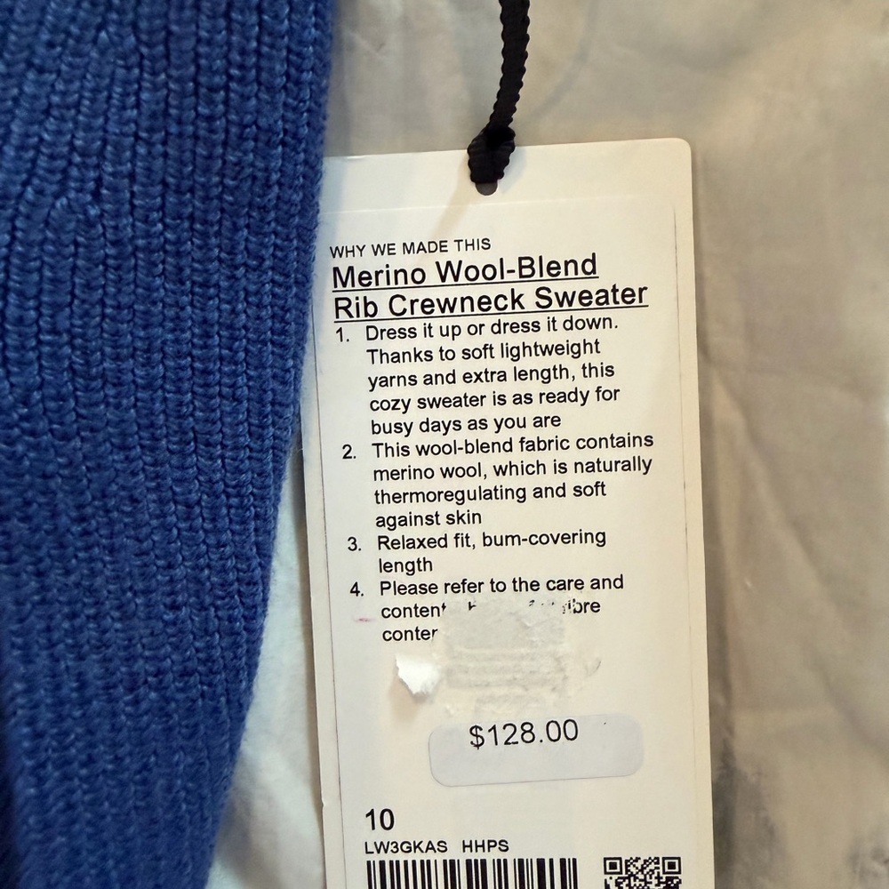 lululemon athletica Deep Blue Crew Neck Sweater - Picture 2 of 3